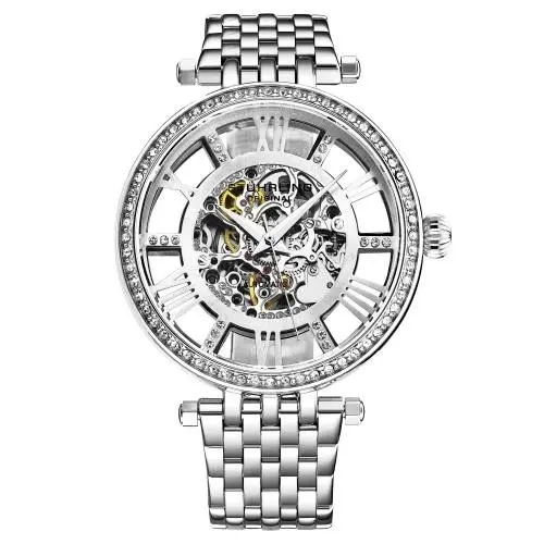 Stuhrling 3944 1 Delphi Automatic Skeleton Crystal Accented Womens Watch by Stührling