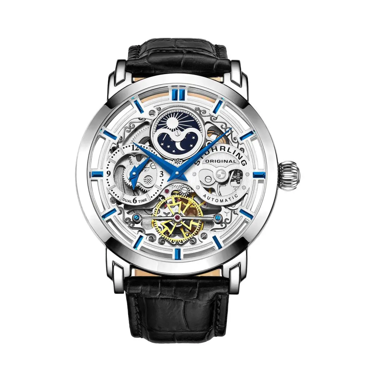 Stuhrling Legacy Men`s Automatic Watch Stainless Steel 46 MM Case