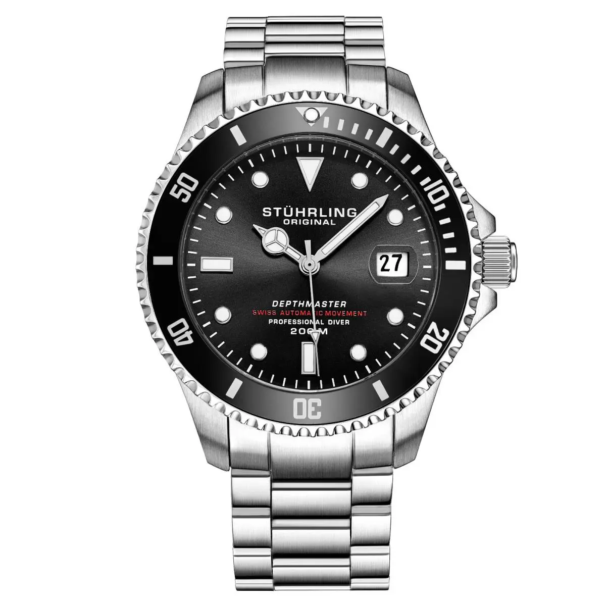 Stuhrling Men`s Automatic 883 Depthmaster Professional Dive Watch by Stührling