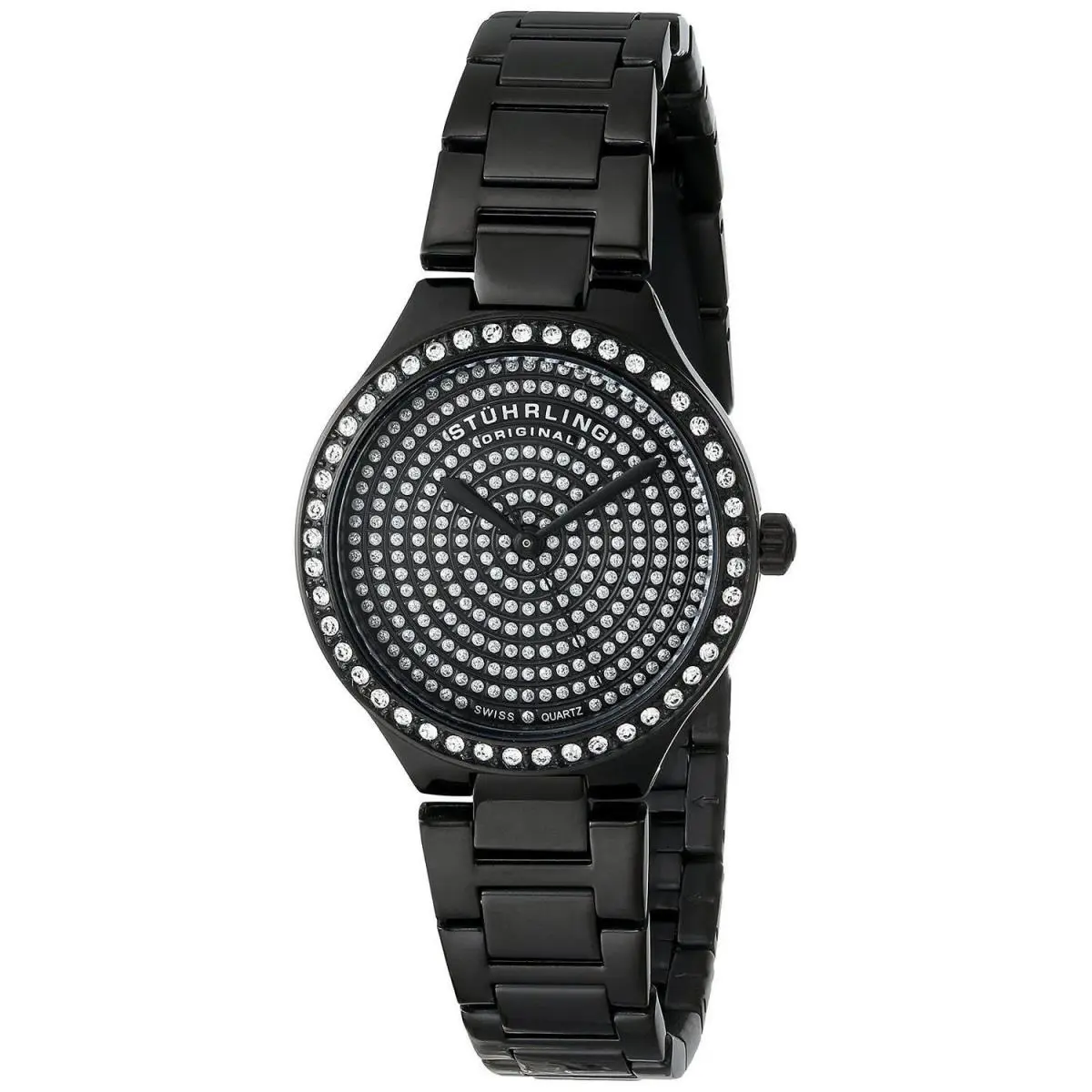 Stuhrling Symphony 683 Women`s 32mm Black Steel Bracelet Case Watch 683.02 by Stührling