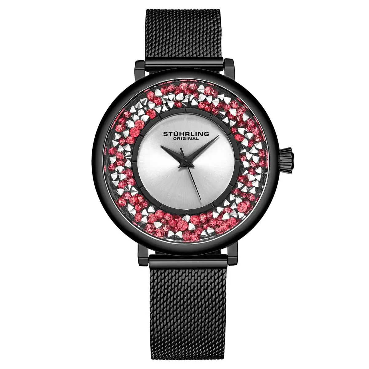 Stuhrling 793A 06 Vogue Analog Crystal Accented Quartz Pink Womens Watch