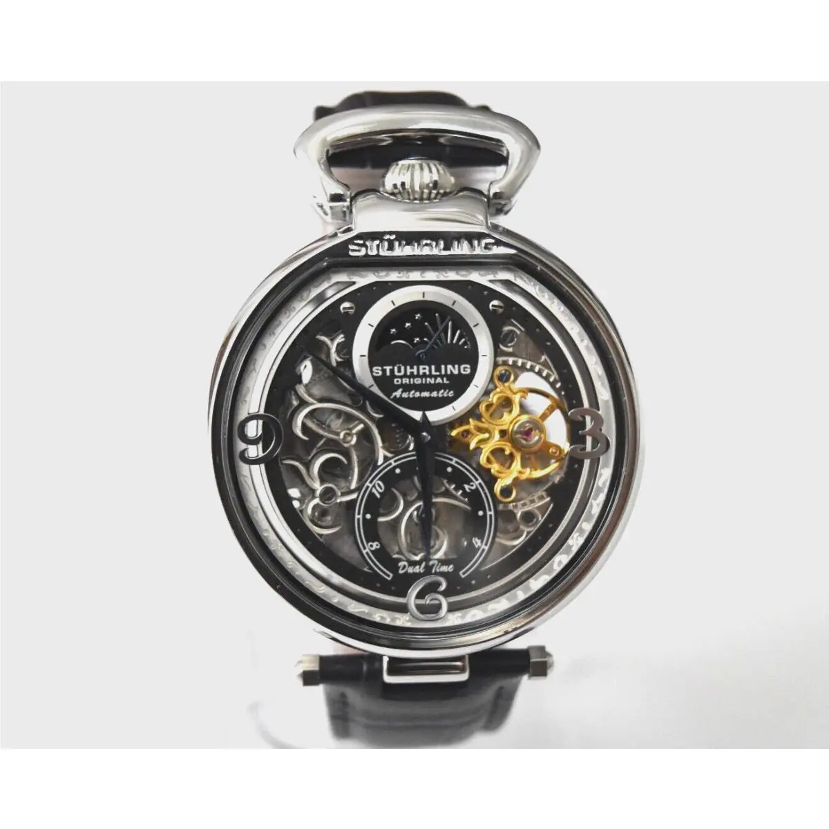 Stuhrling Dark Blue Leather SS Special Reserve Automatic M12648 Watch