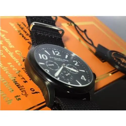 Stuhrling Men`s Nighthawk Sport Quartz Canvas Strap Watch