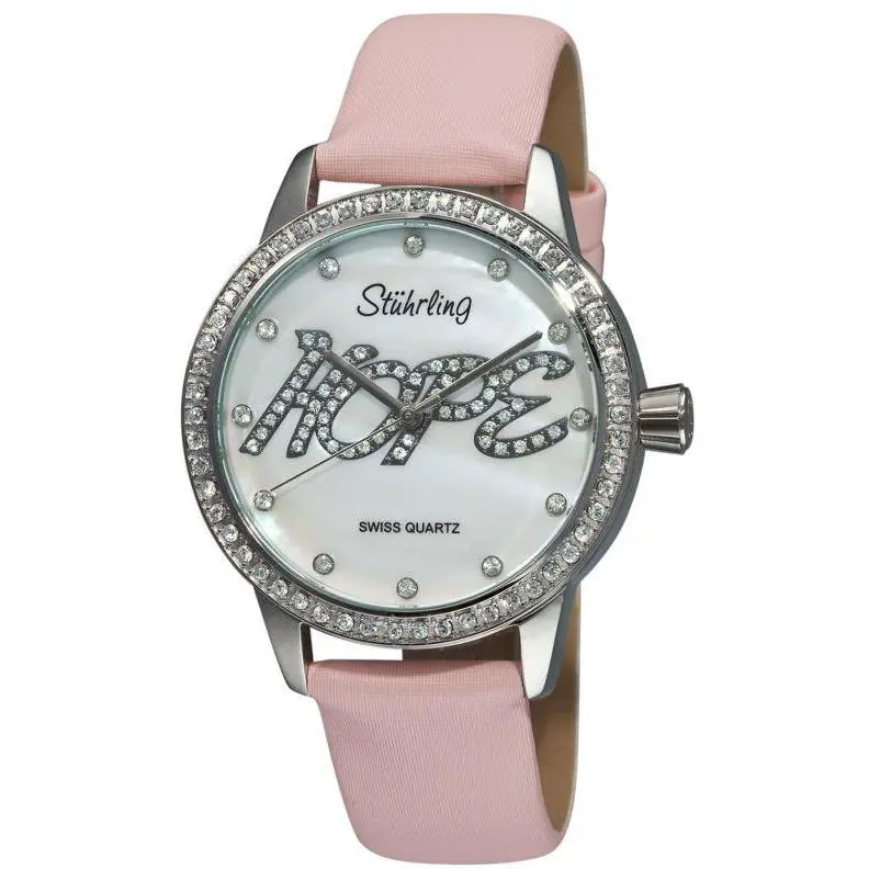 Stuhrling 519H 1115A7 Swarovski Hope Pink Womens Watch