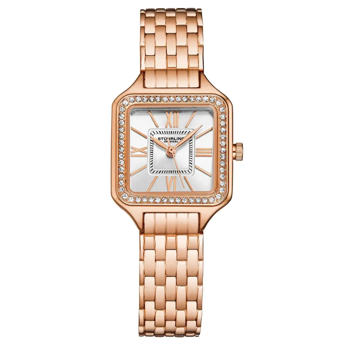 Stuhrling 4020 3 Quartz Rose Stainless Steel Bracelet Womens Watch