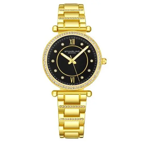 Stuhrling 3906 3 Symphony Quartz Crystal Accented Bracelet Womens Watch by Stührling