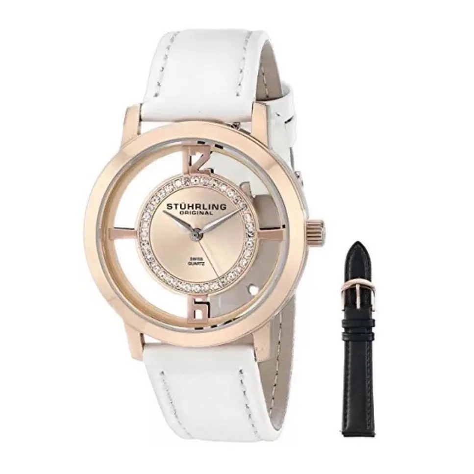Stuhrling Original Women`s Analog Winchester Tiara Swiss Quartz 2 Bands