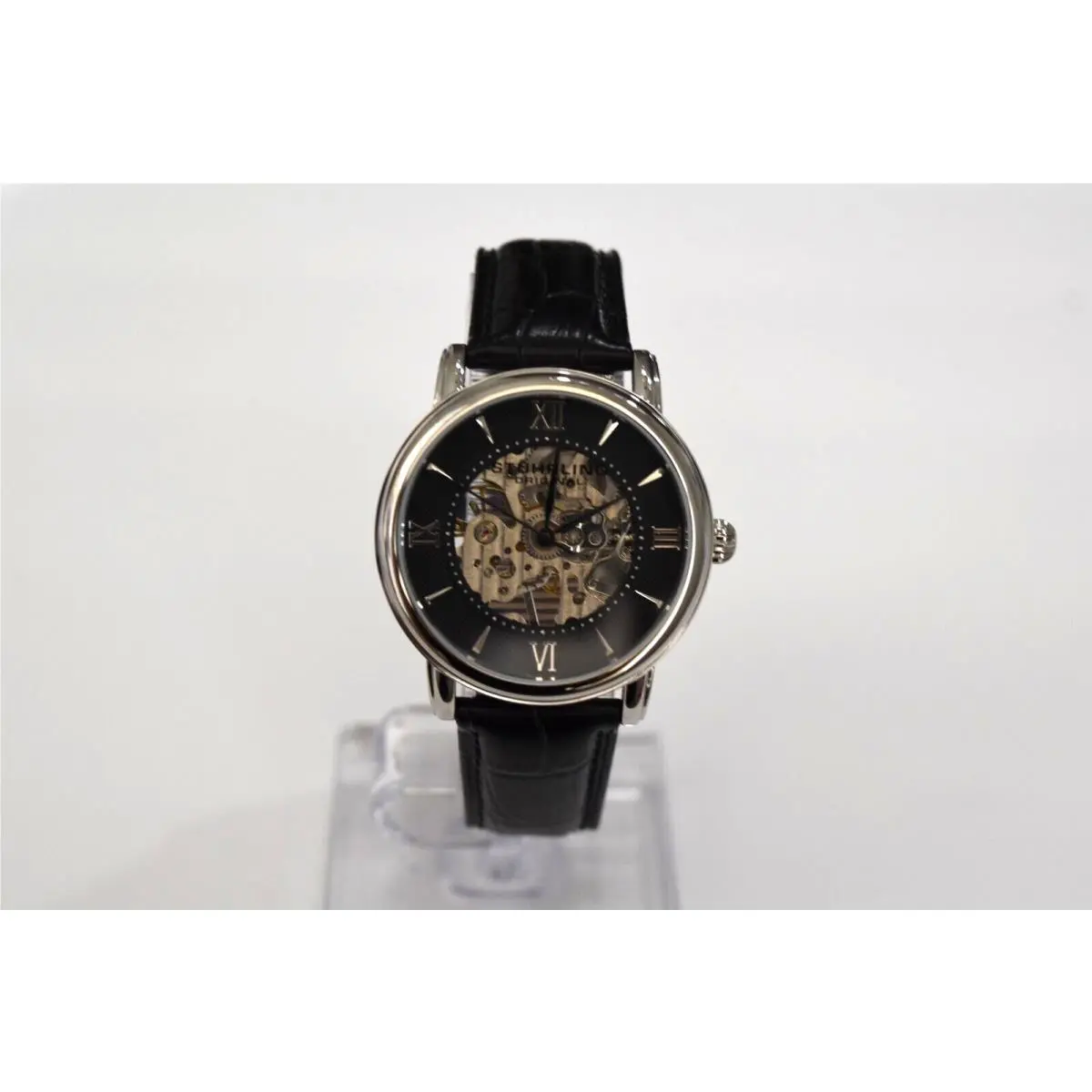 Stuhrling Black Leather Automatic 438G2.33151 Watch