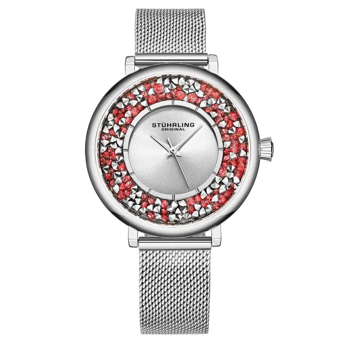 Stuhrling 793A 02 Vogue Analog Crystal Accented Quartz Pink Womens Watch