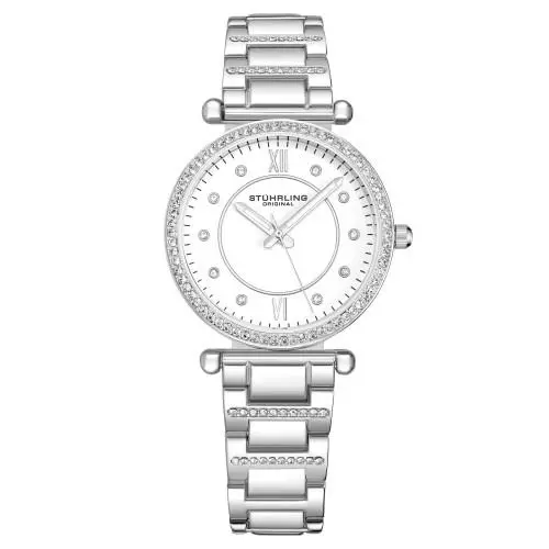 Stuhrling 3906 1 Symphony Quartz Crystal Accented Bracelet Womens Watch by Stührling