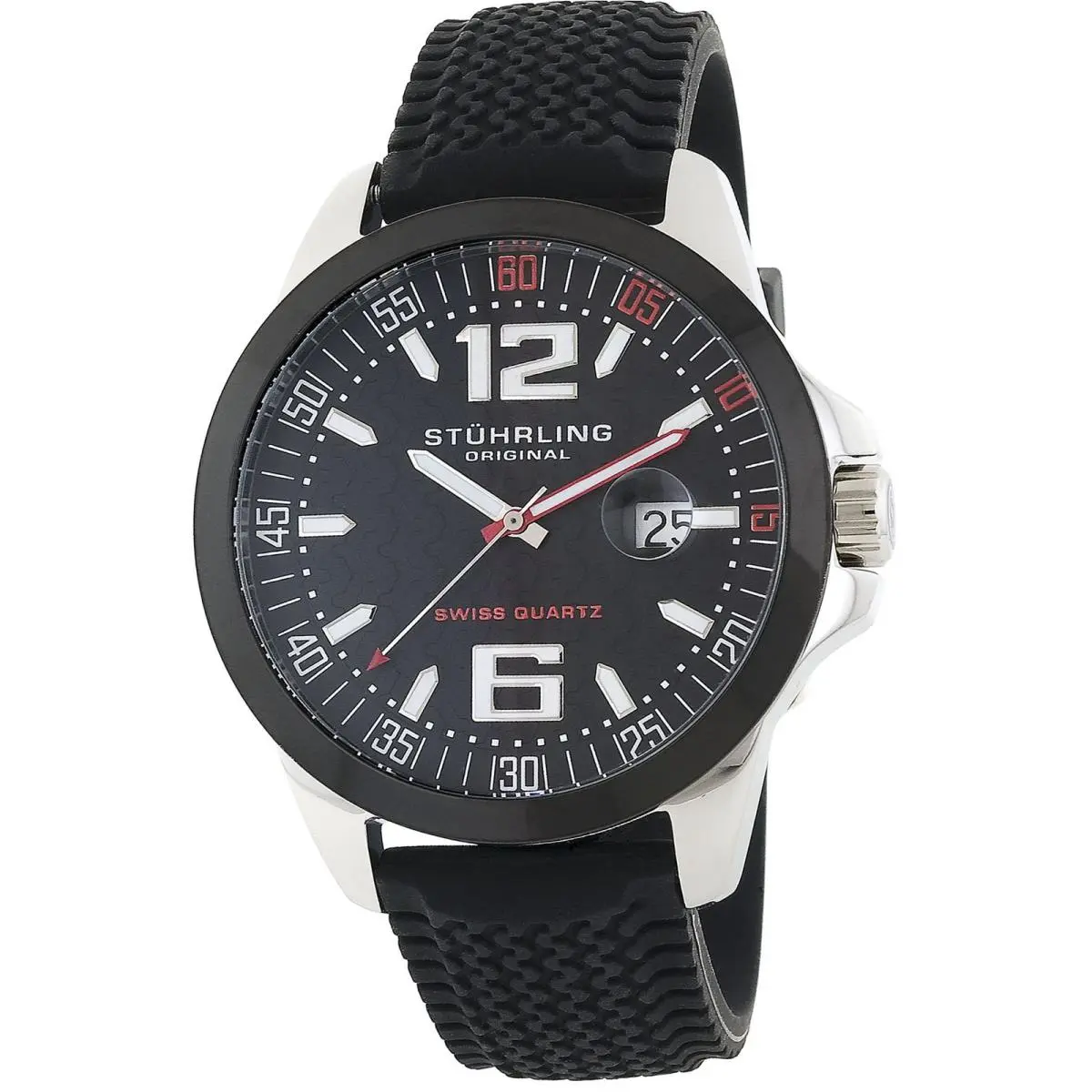 Stuhrling 219A 332D664 Monterey Bay Rubber Strap Mens Watch
