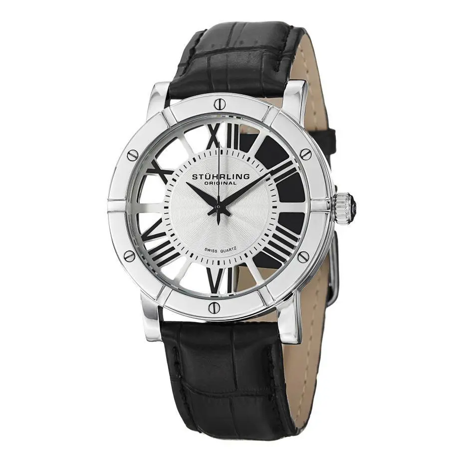Stuhrling 881 01 Winchester Advanced Quartz Black Mens Watch