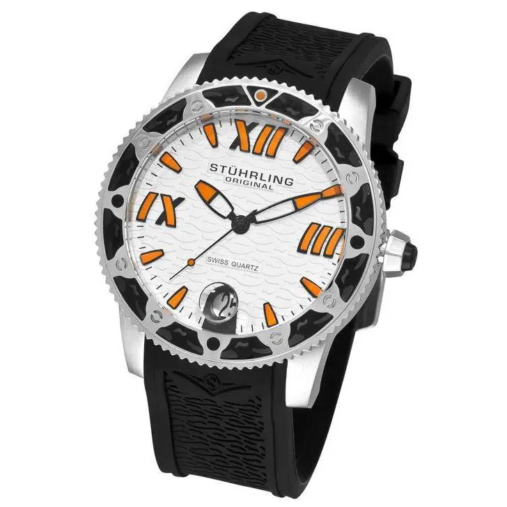 Stuhrling Original 225G 33162 Regatta Weekender White Dial Mens Watch - White