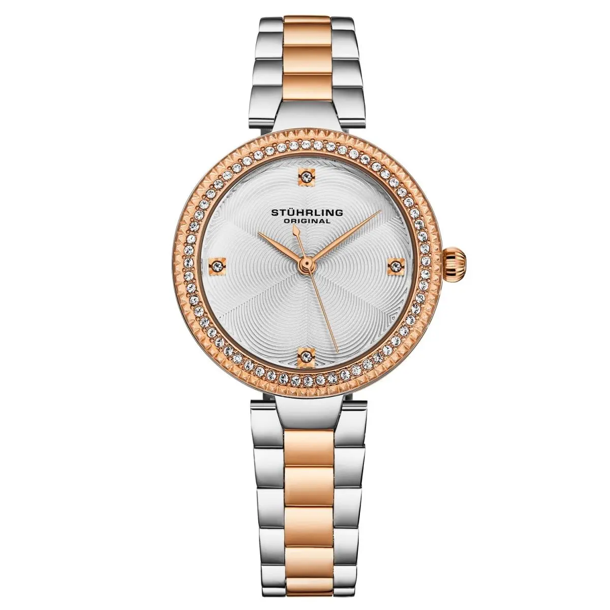 Stuhrling 4043 3 Brilliance Two Tone Stainless Steel Womens Watch