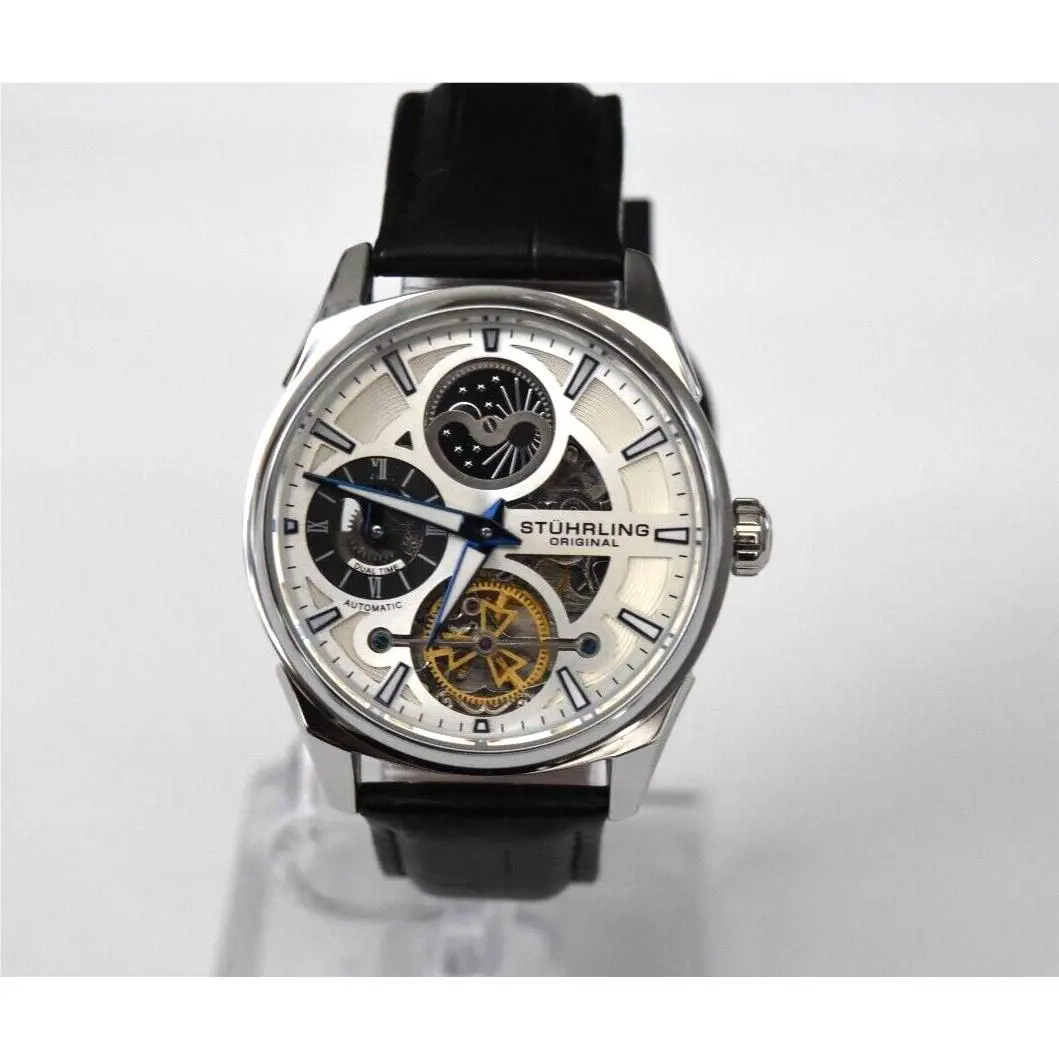 Stuhrling Special Reserve Black Leather SS Automatic 657.01 1595.00 Watch
