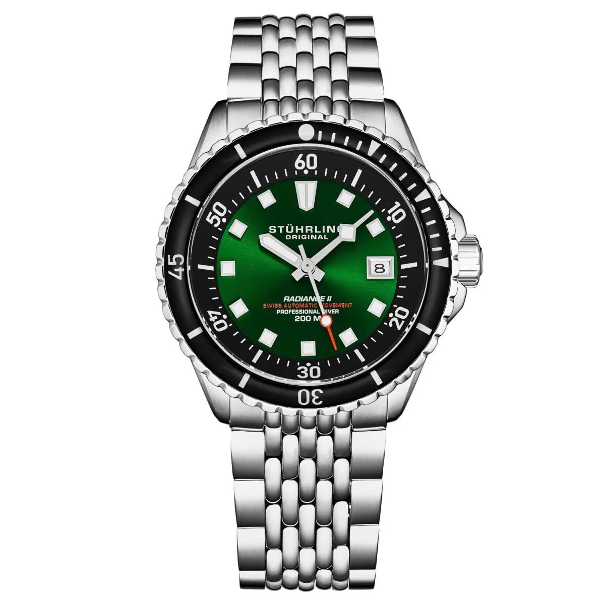 Stuhrling 1009 03 Automatic Radiance Date Green Dial Mens Watch by Stührling