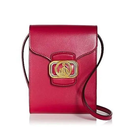 L46114 Womens Fuchsia Mini Leather Phone Holder 5x7.5x1 by Lanvin