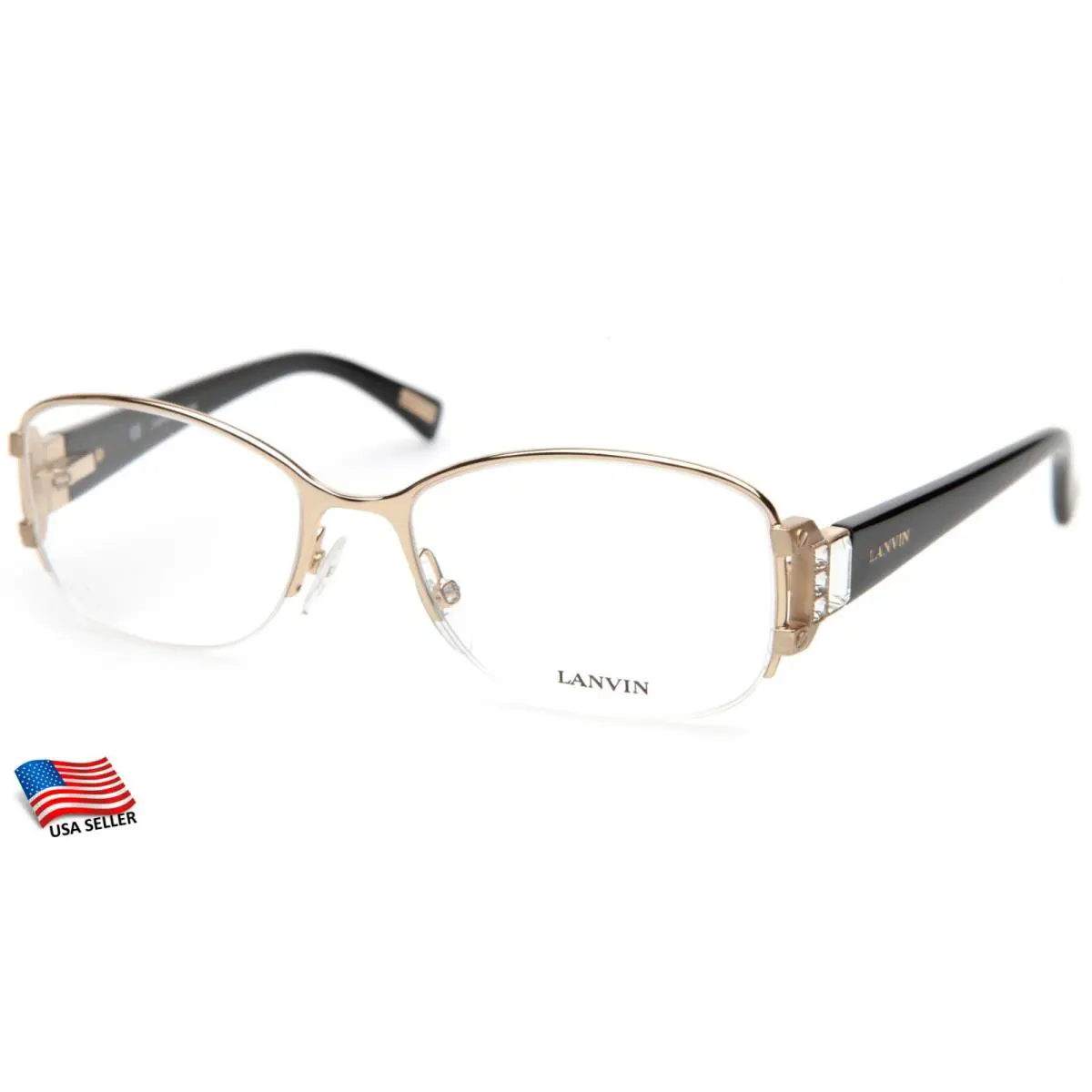 Lanvin Vln 034S COL.0349 Gold Eyeglasses Glasses Frame 53-17-140mm