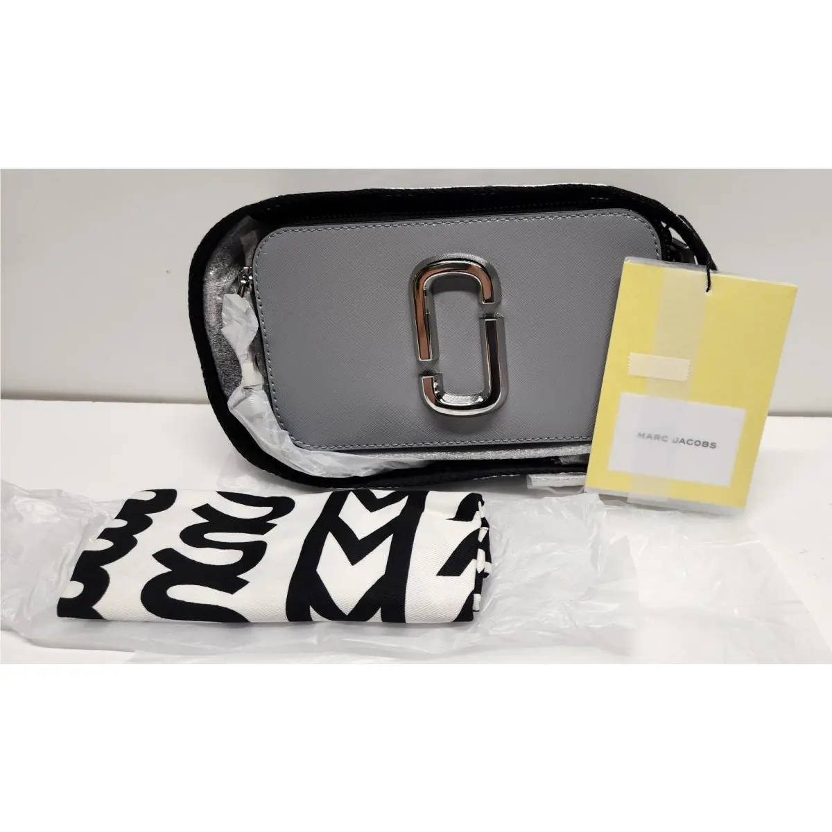 Marc Jacobs The Snapshot Crossbody Purse Colorblocked Wolf Grey/multi