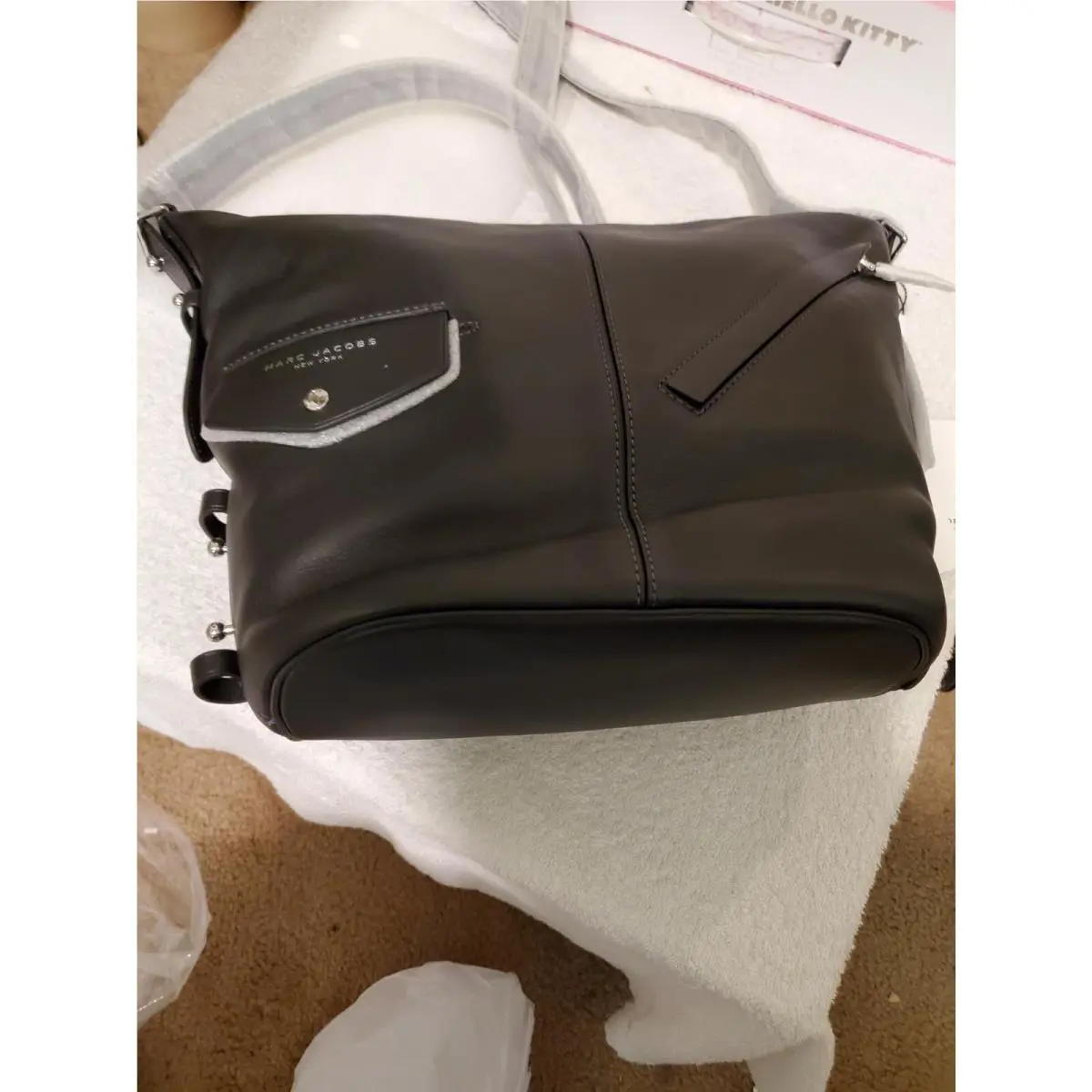 Marc Jacobs M0010930 The Sling Convertible Leather Black Bag
