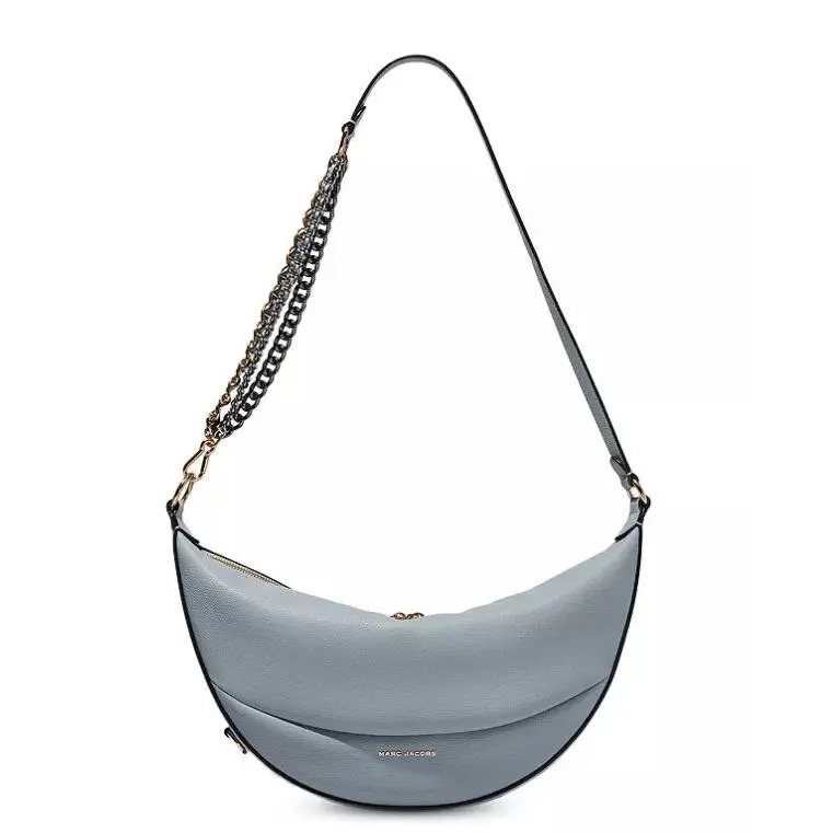 Marc Jacobs The Eclipse Leather Shoulder/ Xbody Hobo Bag Quarry Gray Dust Bag
