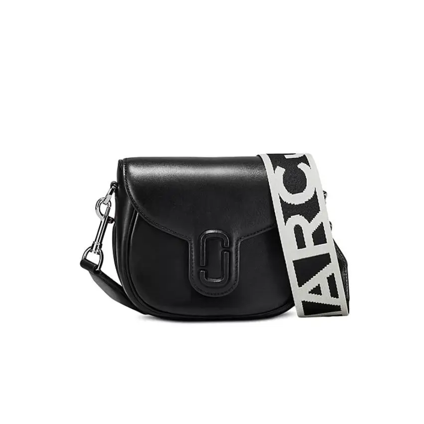 Marc Jacobs The Covered J Marc Magnetic Closure Saddle Bag Black Dust Bag
