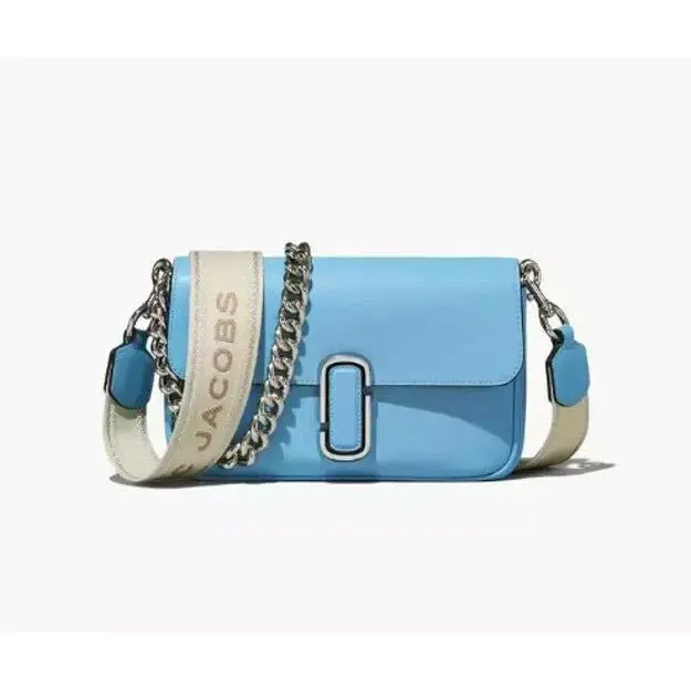 Marc Jacobs The J Air Blue Smooth Leather Shoulder Crossbody Handbag Purse