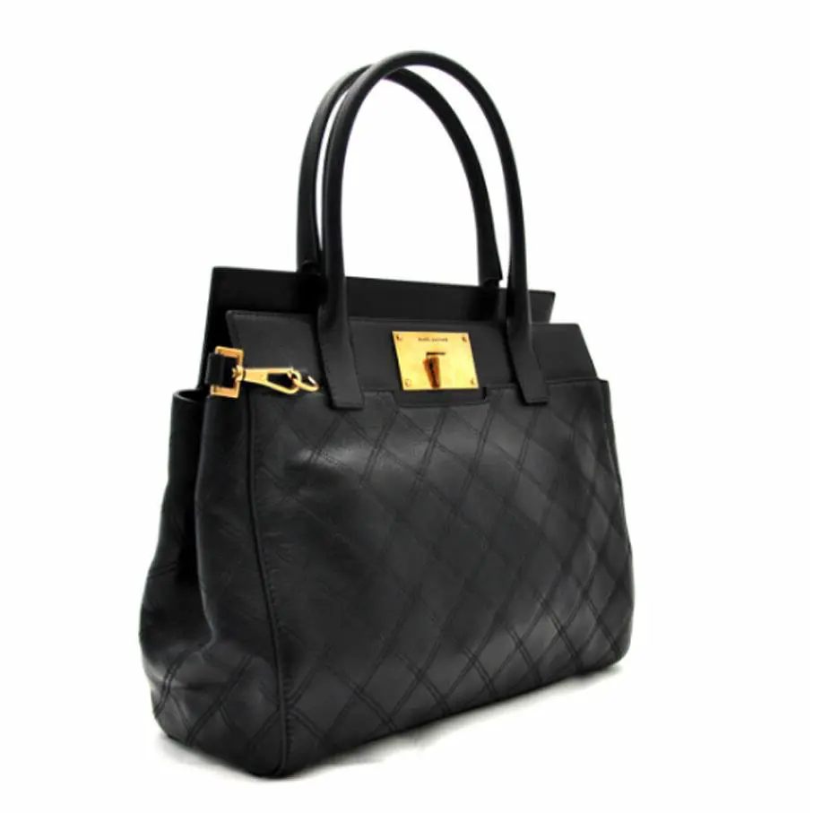 Marc Jacobs Buddy Quilted Satchel Bag Black Made in Italy