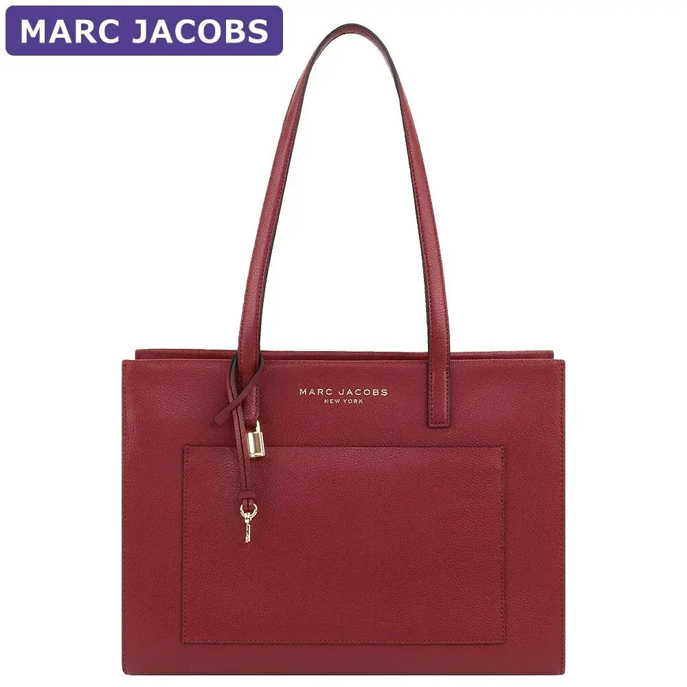 Marc Jacobs H049L03FA22 Pomegrante with Gold Hardware Womens Leather Grind Tote