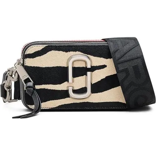 Marc Jacobs Women`s The Zebra Haircalf Snapshot Black/white O/s