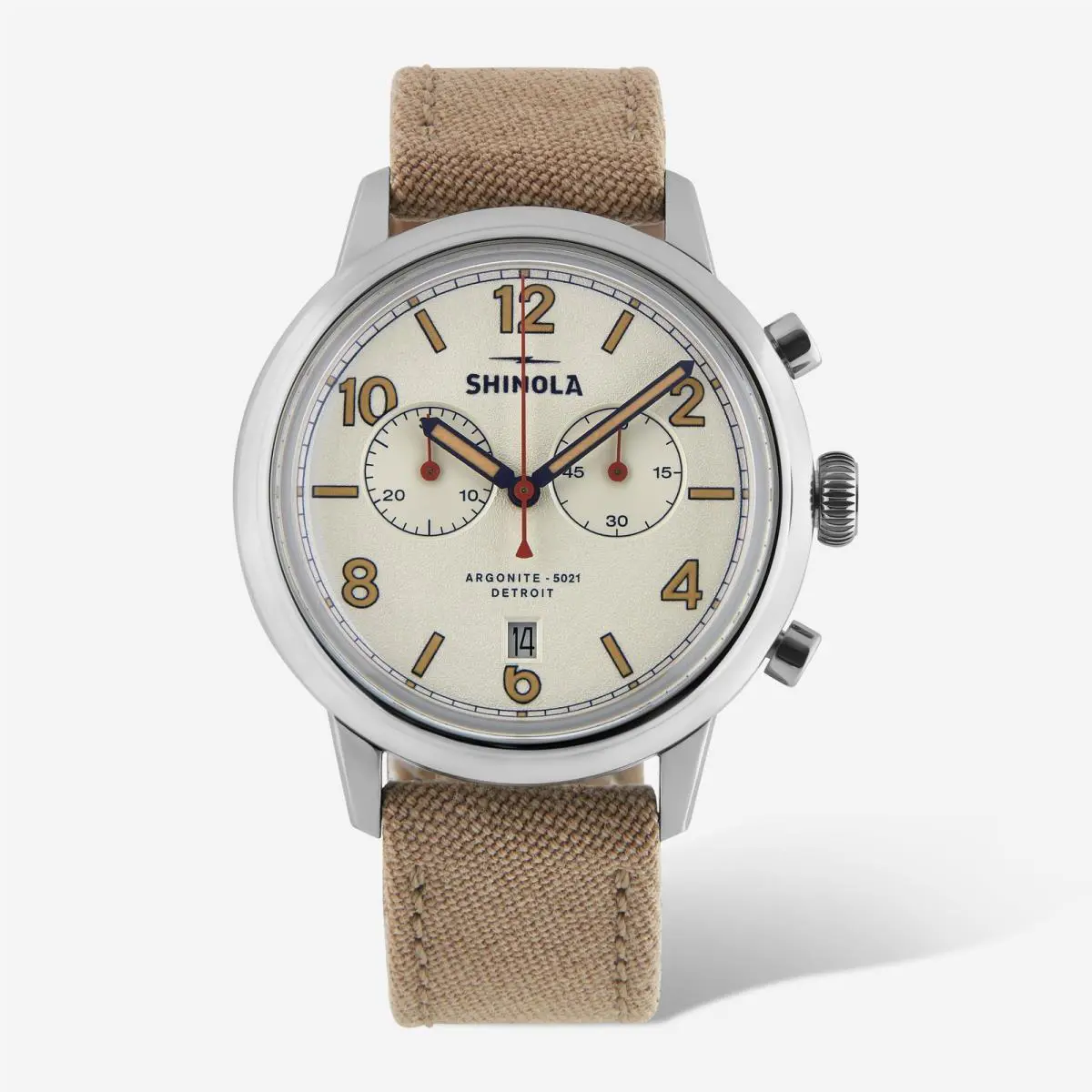 Detroit Men`s The Traveler S0120245785 2 Eye Chronograph Watch 42mm by Shinola