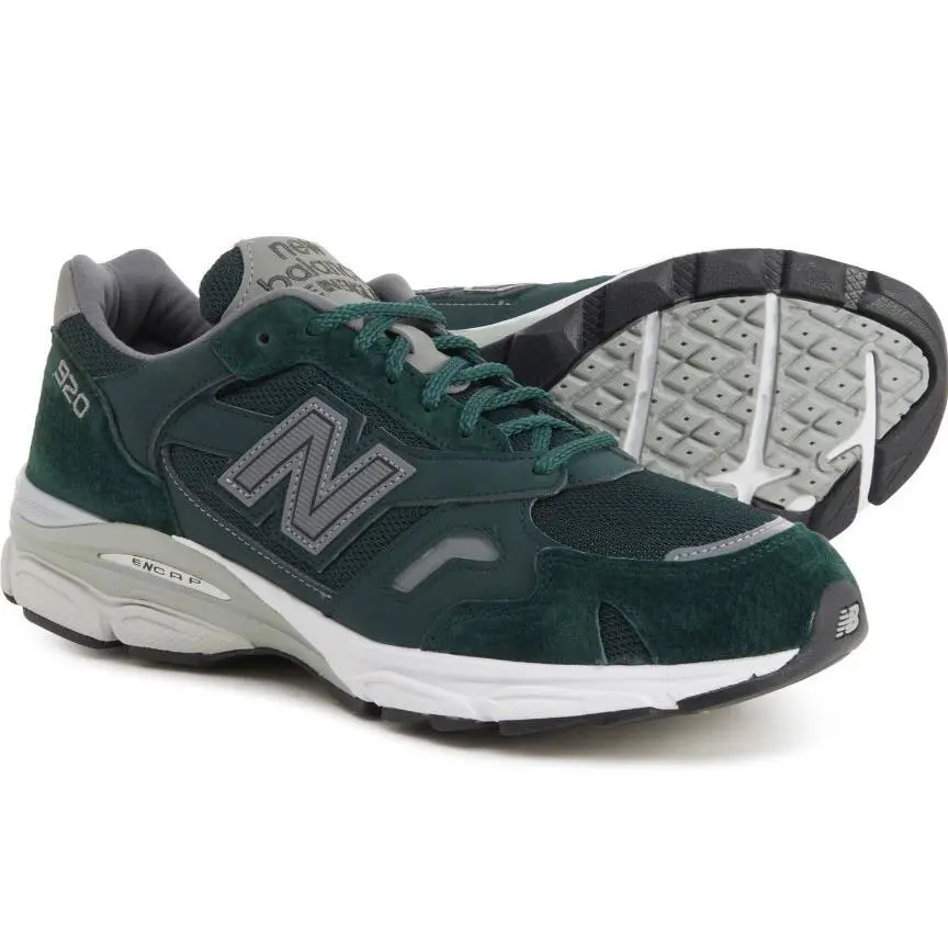 Men`s New Balance 920 40th Anniversary Sneakers Leather Green Grey - Green/Grey