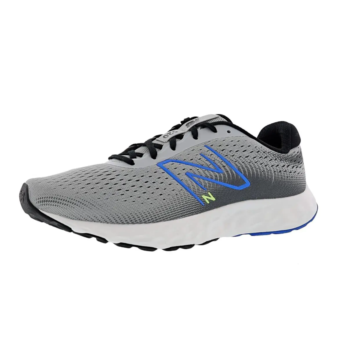 New Balance Men`s M520RR8 2E Wide Width Lightweight Running Shoes - SHADOW GREY / BLUE OASIS / BLEACHED LIME GLOW