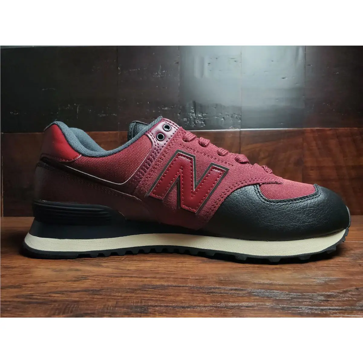 New Balance shoes - New Balance 574 - ML574LHB - Black / Burgundy 1