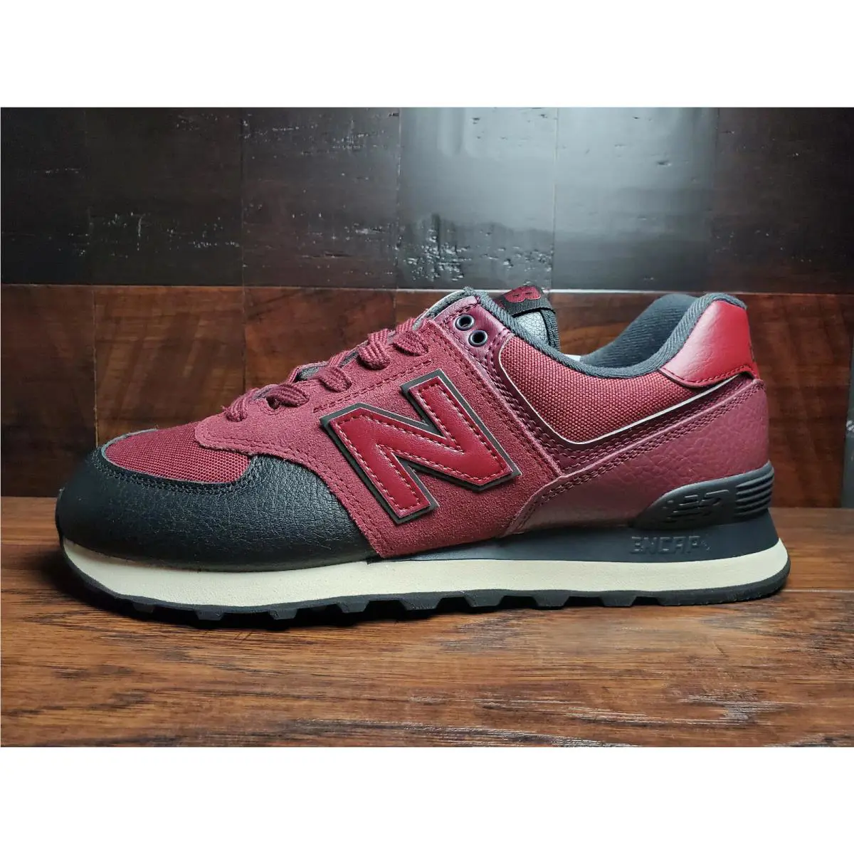 New Balance shoes - New Balance 574 - ML574LHB - Black / Burgundy 4