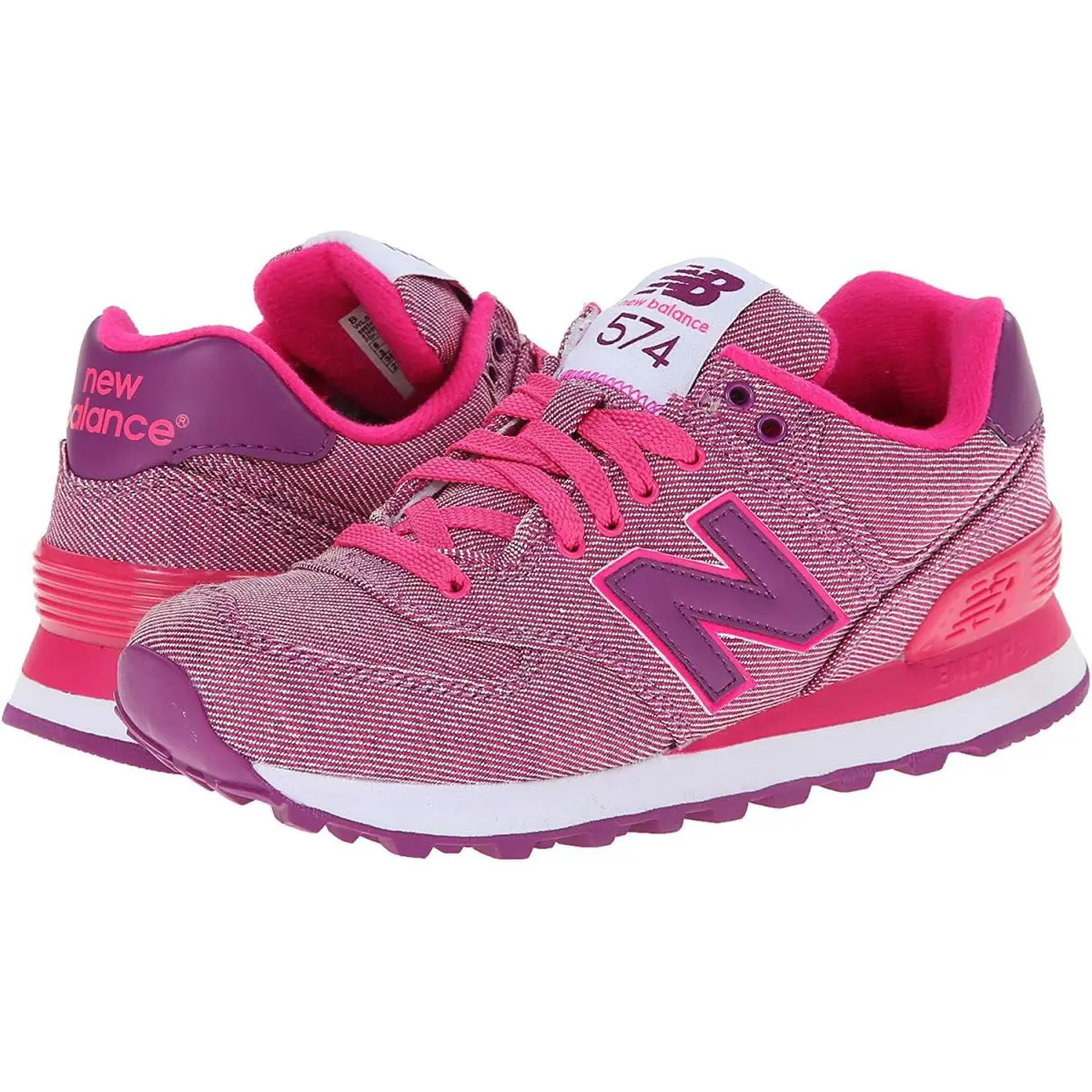 Women`s New Balance WL574 Glitch Pack Sneaker WL574GPK Multiple Sizes Pink - Pink