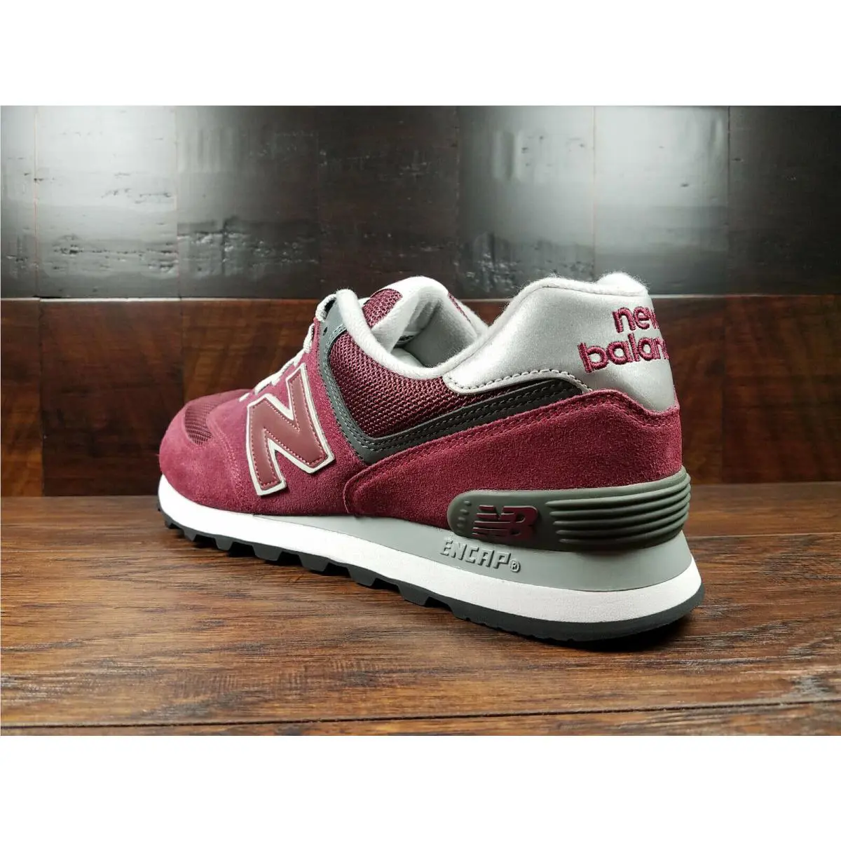 New Balance shoes - M574JBUR - M574BUR - Burgundy / White 2
