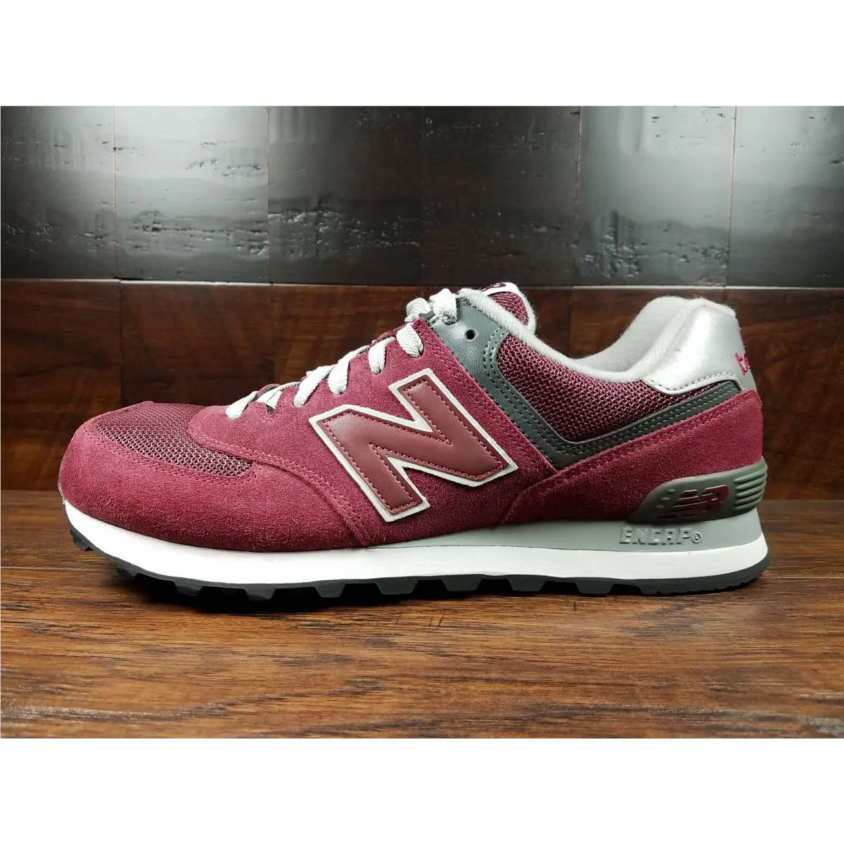 New Balance shoes - M574JBUR - M574BUR - Burgundy / White 4