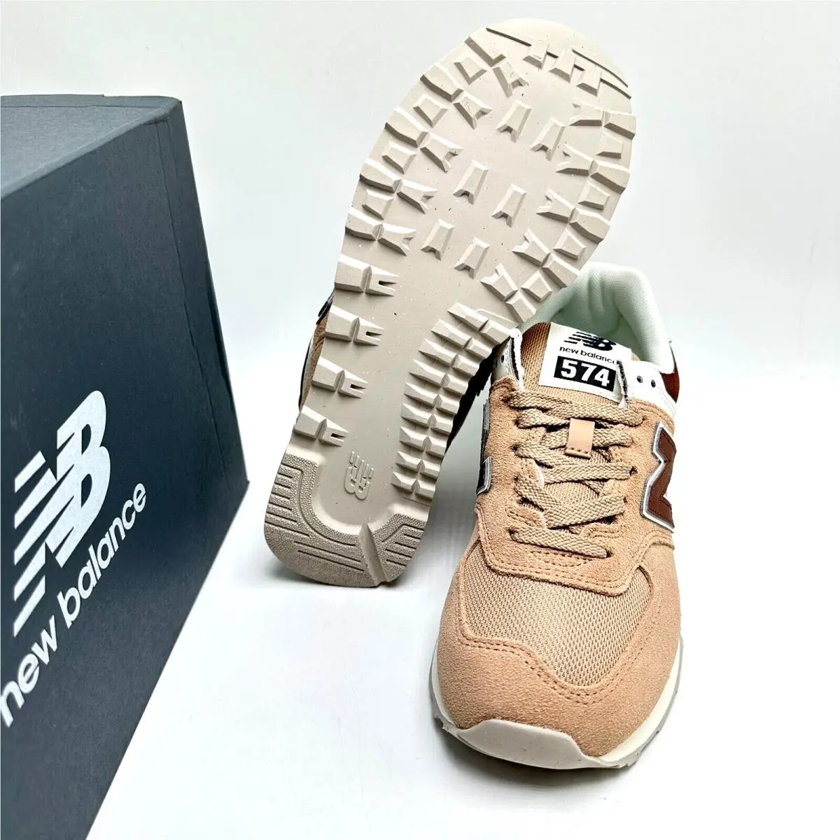 New Balance shoes - New Balance 574 - WL574DO2 - Flat Taupe/Rich Oak/Turtledove 12
