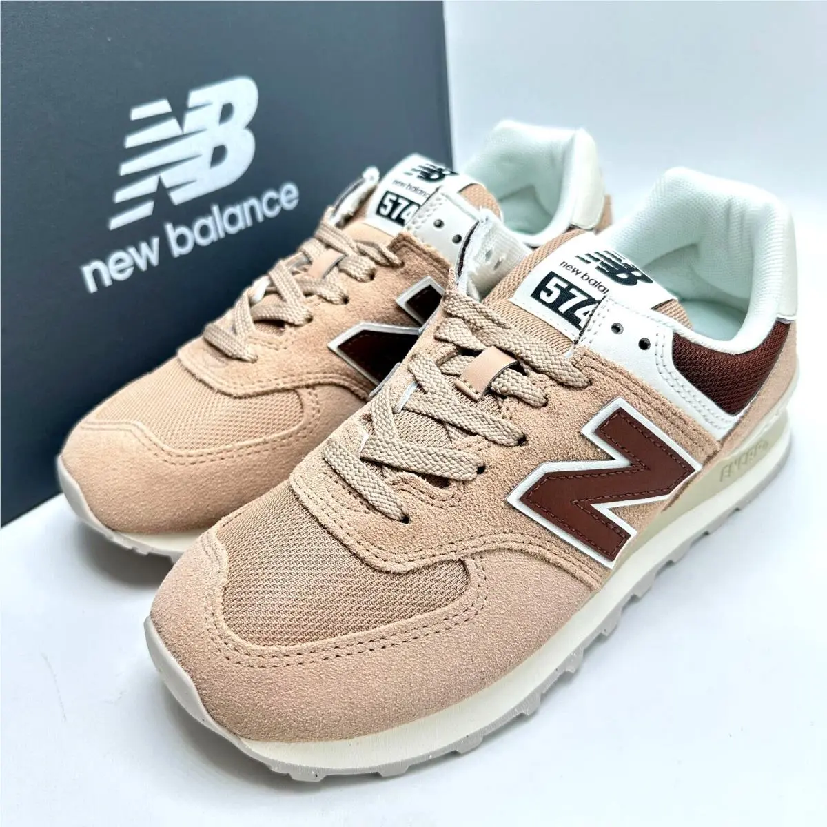 New Balance shoes - New Balance 574 - WL574DO2 - Flat Taupe/Rich Oak/Turtledove 6