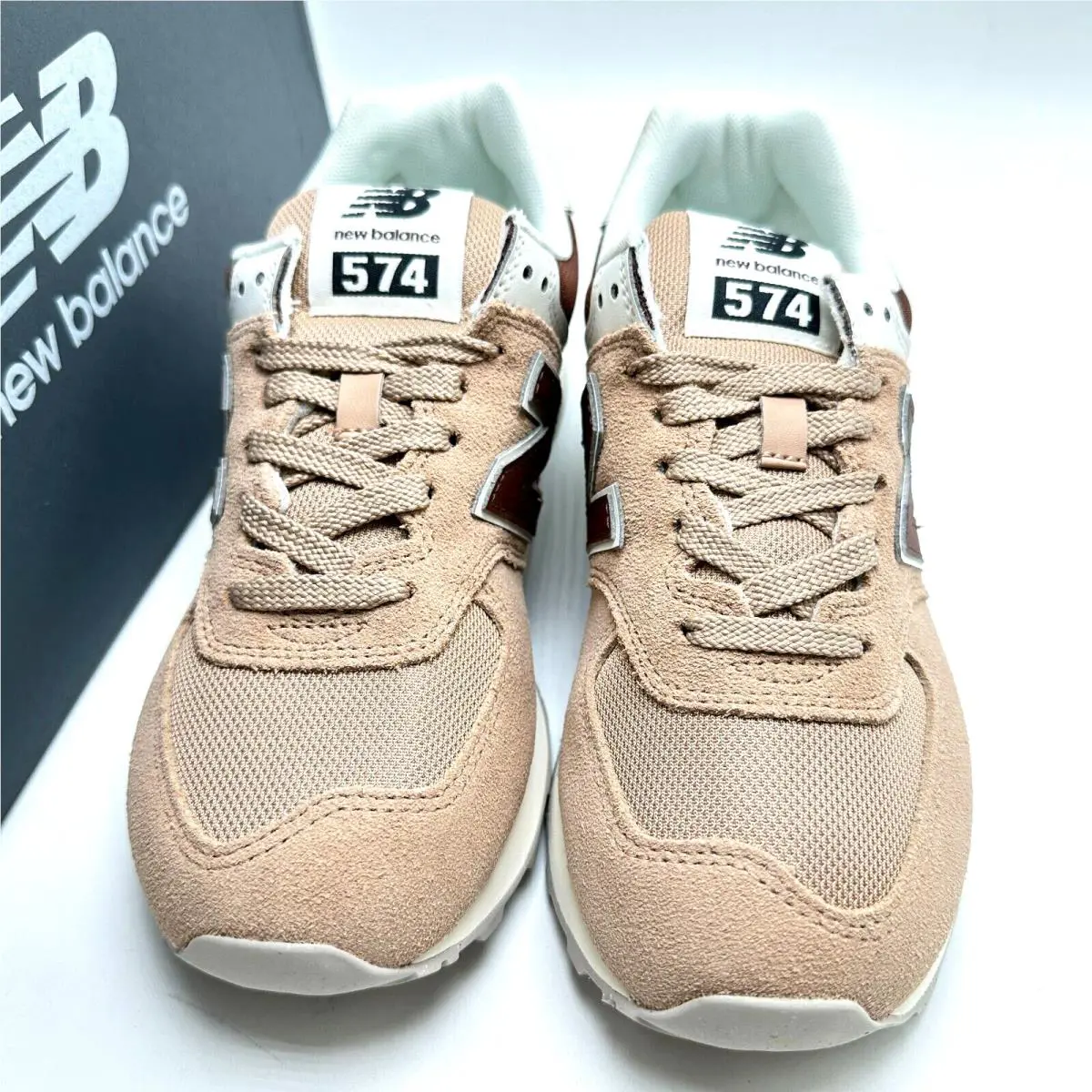 New Balance shoes - New Balance 574 - WL574DO2 - Flat Taupe/Rich Oak/Turtledove 8