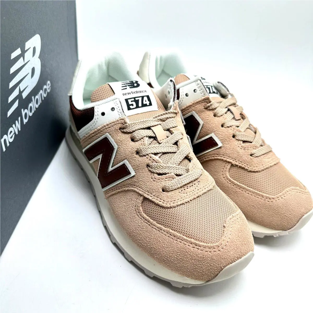 New Balance shoes - New Balance 574 - WL574DO2 - Flat Taupe/Rich Oak/Turtledove 9