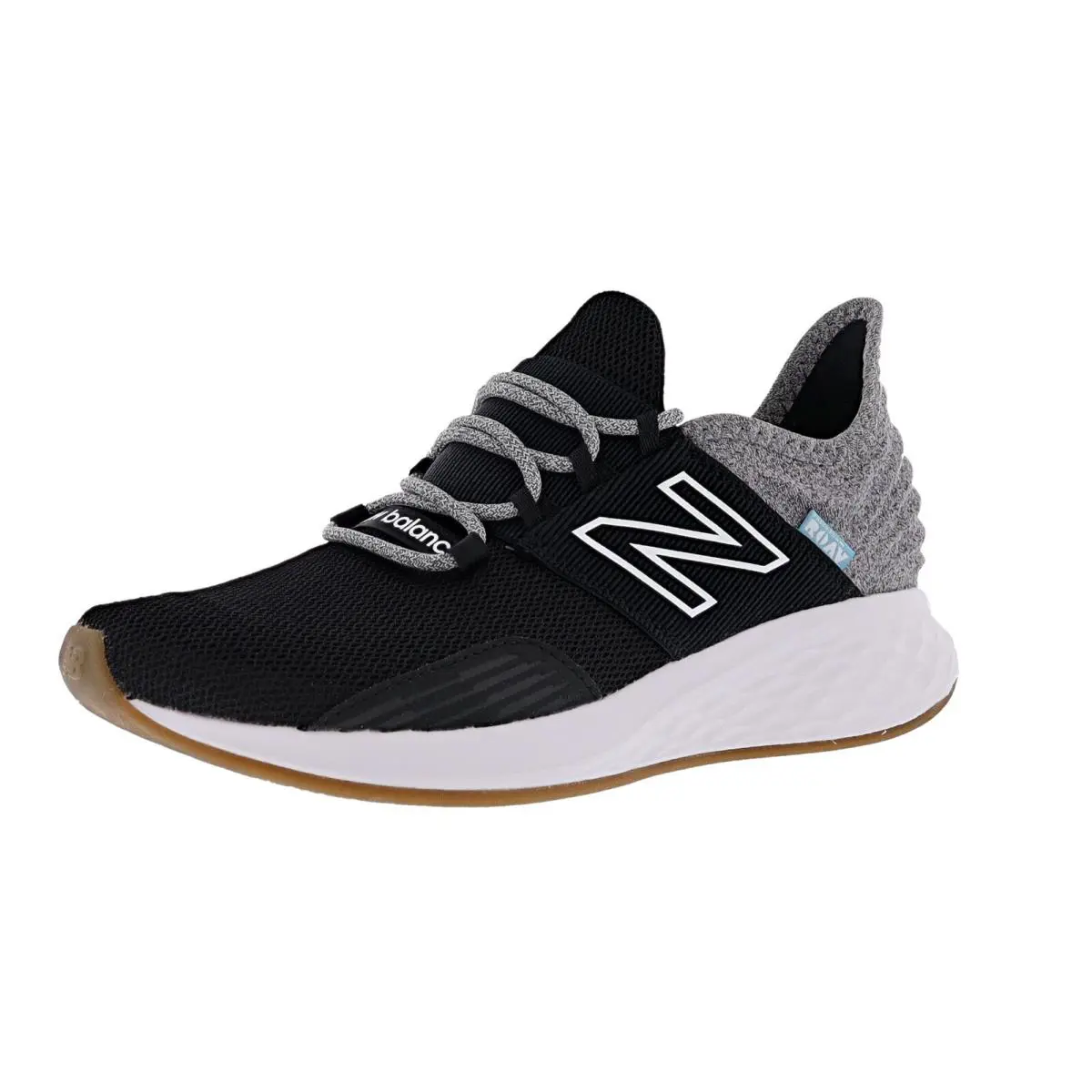 New Balance Women`s Wroavtk Fresh Foam Roav Medium Width Running Shoes - BLACK / LIGHT ALUMINUM