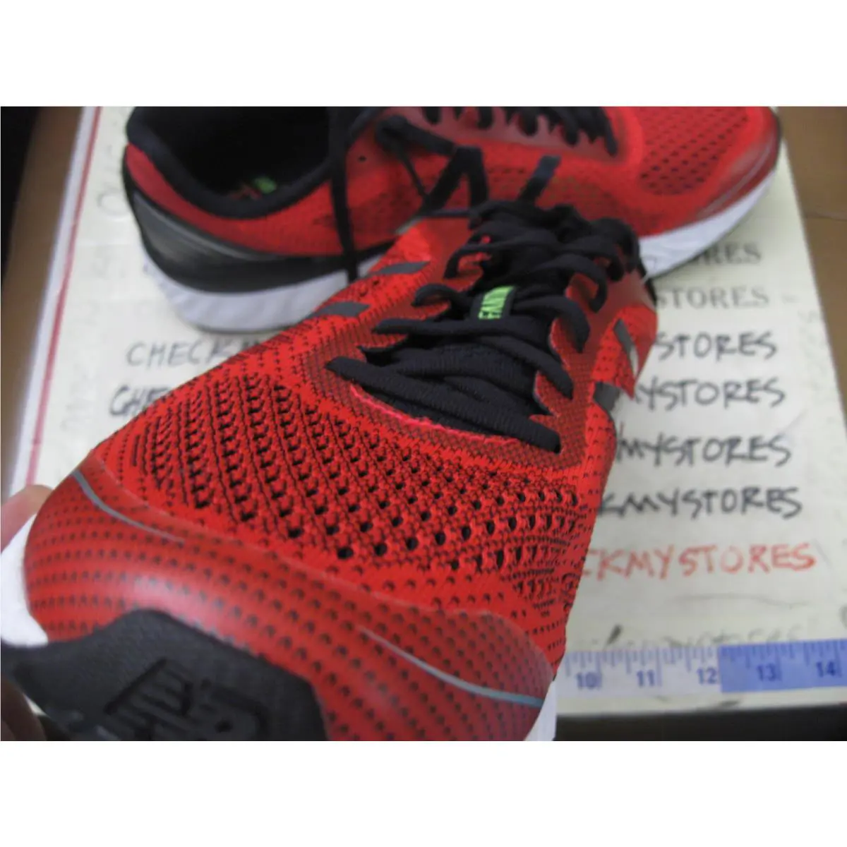 New Balance shoes - VONGO2 - PLEASE SELECT AT TOP, S:: ENERGY RED LIME MULTI 8