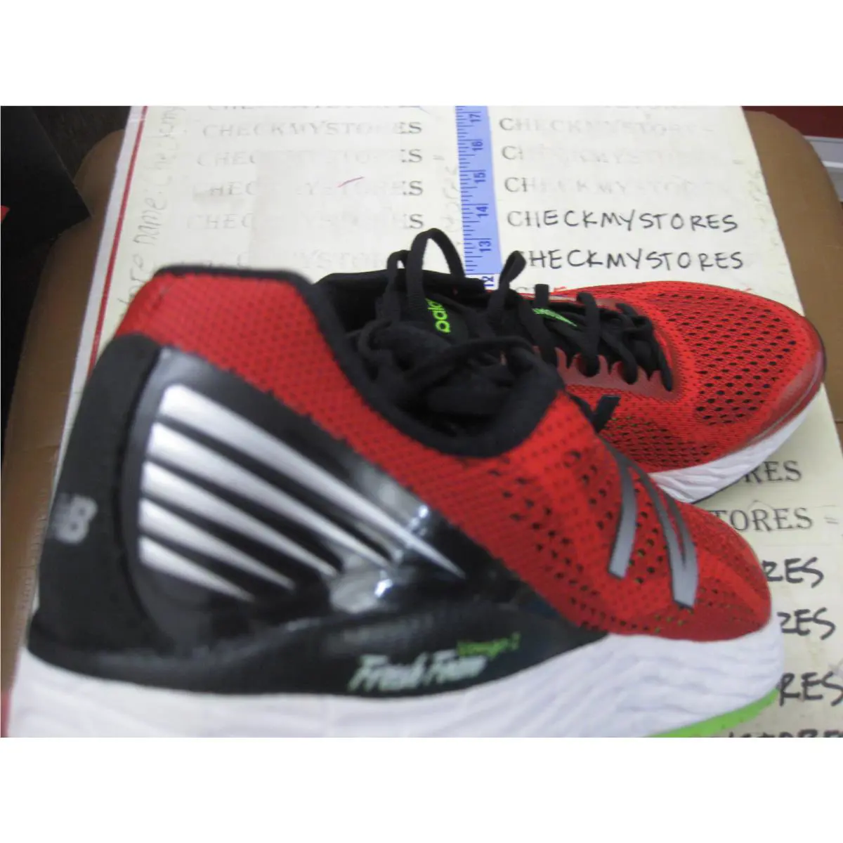 New Balance shoes - VONGO2 - PLEASE SELECT AT TOP, S:: ENERGY RED LIME MULTI 0
