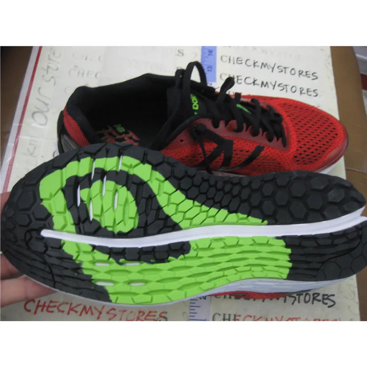 New Balance shoes - VONGO2 - PLEASE SELECT AT TOP, S:: ENERGY RED LIME MULTI 4