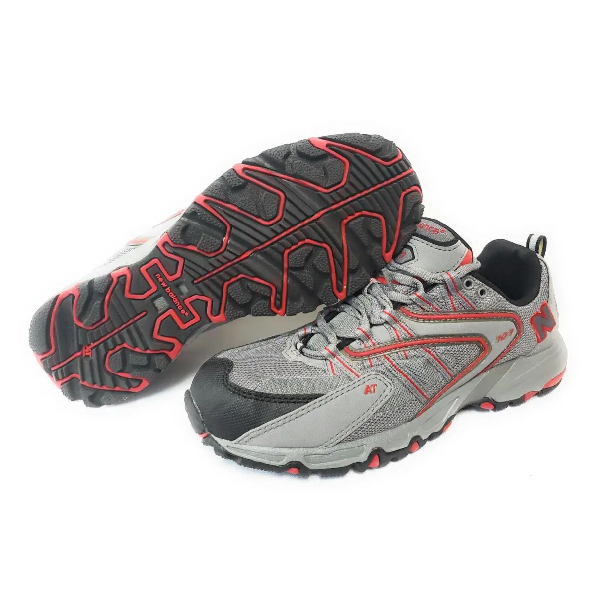 Womens New Balance 707 U4 Grey Red Black Athletic Trail Running Sneakers Shoes