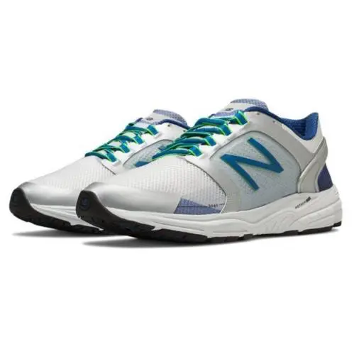 New Balance Men`s M3040 Optimum Control Running Shoes Sneakers - Black, White/Silver/Blue, s: White/Silver/Blue