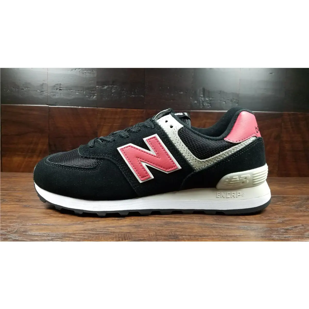 New Balance shoes - New Balance 574 - ML574SMP - Black / Pomelo 4