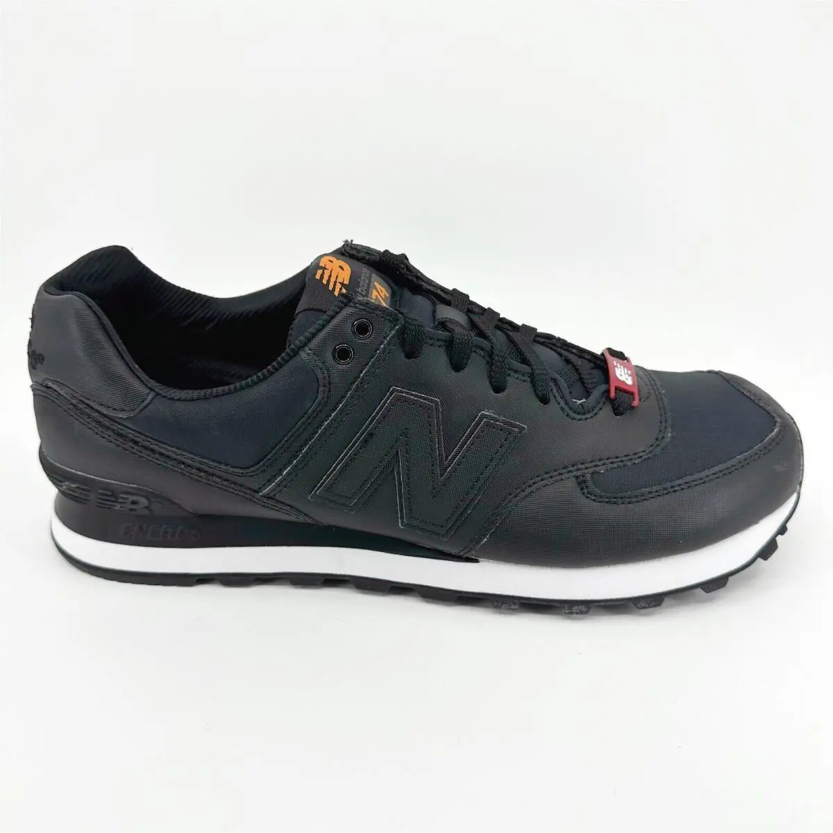 New Balance 574 Classics Flight Jacket Black Orange Mens Sneakers ML574FJB